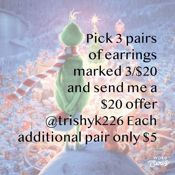 3/$20 Christmas earrings - Picture 3 of 3